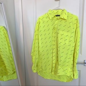 Balenciaga Unisex Neon Shirt (Size 36) With Dustbag